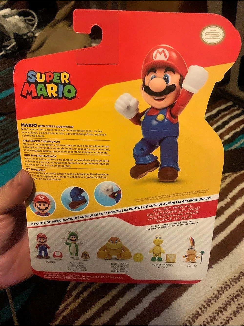 Super Mario with Mushroom Action Figure with Mushroom NWT - Picture 2 of 2